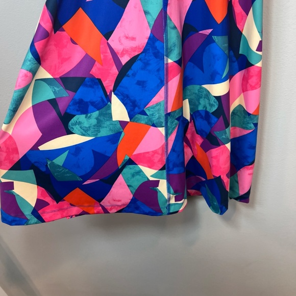 Old Navy Active Womens PowerSoft Square-Neck Athletic Dress Geometric Size Small - Picture 9 of 15